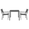 Valletta Slatted Chairs in Gray - Set of 4