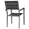 Sillones de Listones Valletta en Gris - Lote de 4