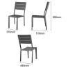 Silla de Listones Valletta en Gris - Lote de 4