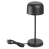 Lámpara de Mesa con Pantalla Redonda Lucca Negra - 200 mm