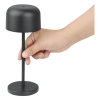 Lámpara de Mesa con Pantalla Redonda Lucca Negra - 200 mm