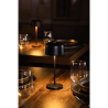 Lámpara de Mesa con Pantalla Redonda Lucca Negra - 200 mm