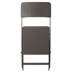 Brown PE Rattan Folding Chairs - Set of 2