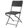 Black PE Rattan Folding Chairs - Set of 2