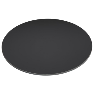 Tablero de Mesa Redonda Negro Mate - 600 mm