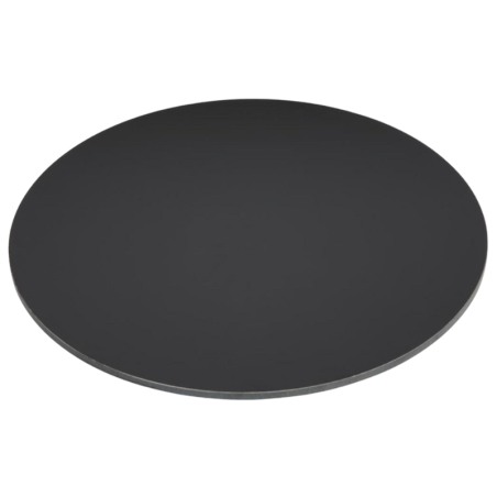 Tablero de Mesa Redonda Negro Mate - 600 mm
