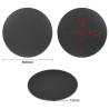 Tablero de Mesa Redonda Negro Mate - 600 mm