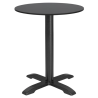 Tablero de Mesa Redonda Negro Mate - 600 mm