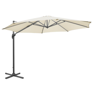 Parasol Desplazado Venice Redondo 360° Crema - 3.5 m