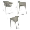 Sillones Lorenzo Café Gris - Lote de 2