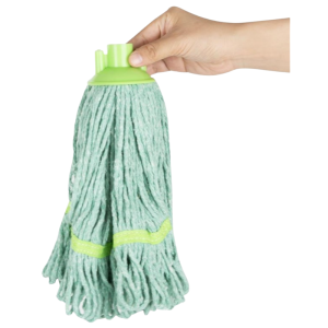 Cabeza de Fregona con Flecos Banda Verde - 0.2 kg