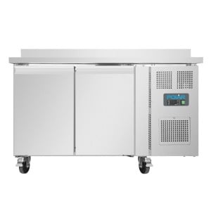 Positive Refrigerated Table 2 Doors Series U with Backsplash - 282L - Polar