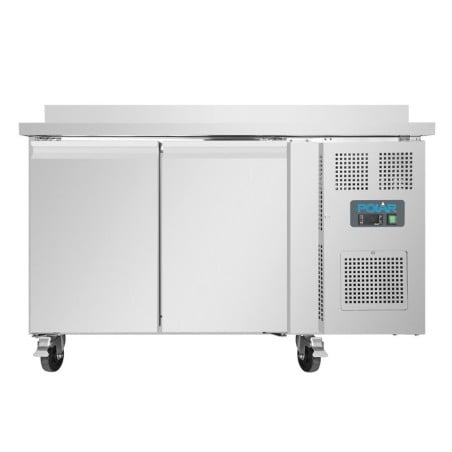 Positive Refrigerated Table 2 Doors Series U with Backsplash - 282L - Polar