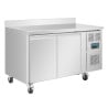 Positive Refrigerated Table 2 Doors Series U with Backsplash - 282L - Polar