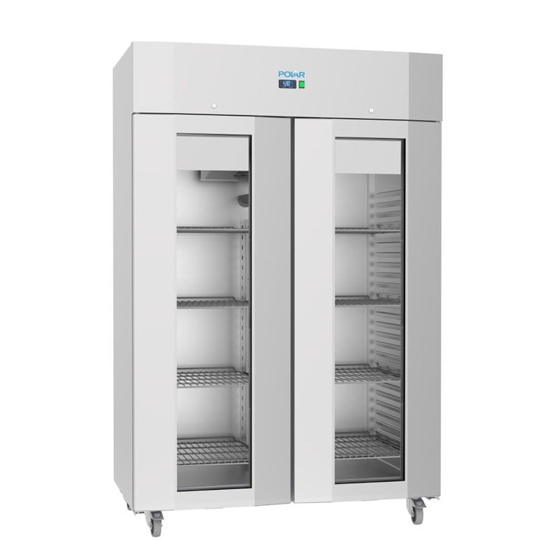 Vitrina Refrigerada Positiva 2 Puertas Serie U 1400L - Polar Vitrina Refrigerada Positiva 2 Puertas Serie U 1400L - Polar