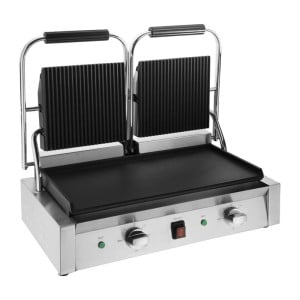 Grill de Doble Contacto Estriado/Liso - Buffalo