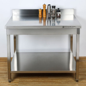 Mesa Inox Salpicadero Estante Dynasteel Robusta y Práctica