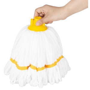 Cabeza de Mopa de Microfibra con Banda Amarilla - 0.15 kg