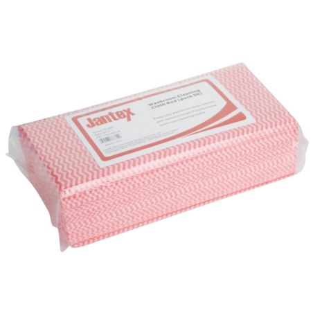 Paño de Limpieza para Baño Rojo - Lote de 50