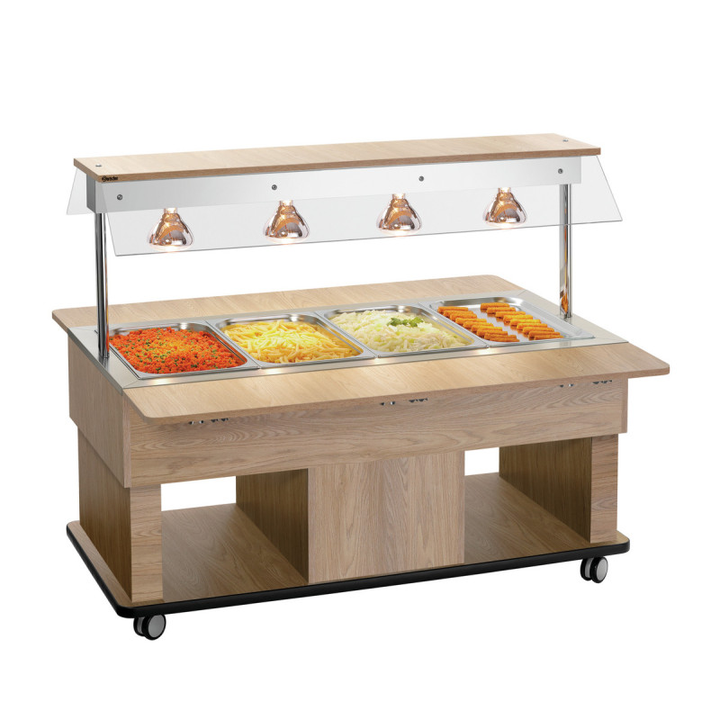 Carro Buffet Caliente Infantil - 4 x GN 1/1