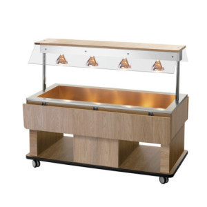 Carro Buffet Caliente Infantil - 4 x GN 1/1