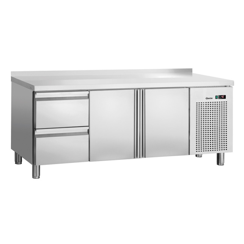 Mesa Refrigerada Positiva 2 Puertas y 2 Cajones GN 1/1 con Backsplash Mesa Refrigerada Positiva 2 Puertas y 2 Cajones GN 1/1 con Backsplash