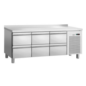 Mesa Refrigerada Positiva 6 Cajones GN 1/1 con Backsplash