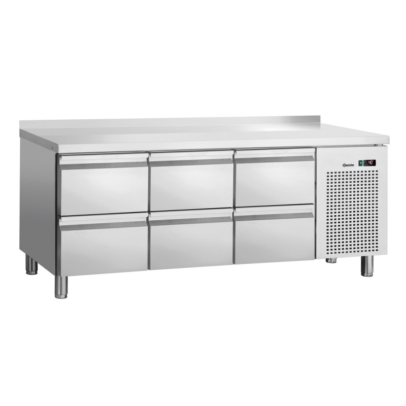 Mesa Refrigerada Positiva 6 Cajones GN 1/1 con Backsplash Mesa Refrigerada Positiva 6 Cajones GN 1/1 con Backsplash