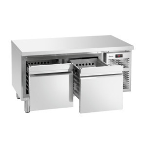 Mesa Refrigerada Positiva 2 Puertas GN 1/1 con Soubassement