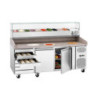 Mueble para Pizza Refrigerado con 2 Puertas y 7 Cajones