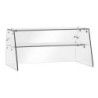 Glass Display for Refrigerated Saladette with 2 Doors