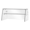 Glass Display for Refrigerated Saladette with 2 Doors