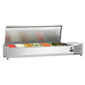 Saladette Refrigerada para Colocar Inox - 5 x GN 1/3 + 1 x GN 1/2