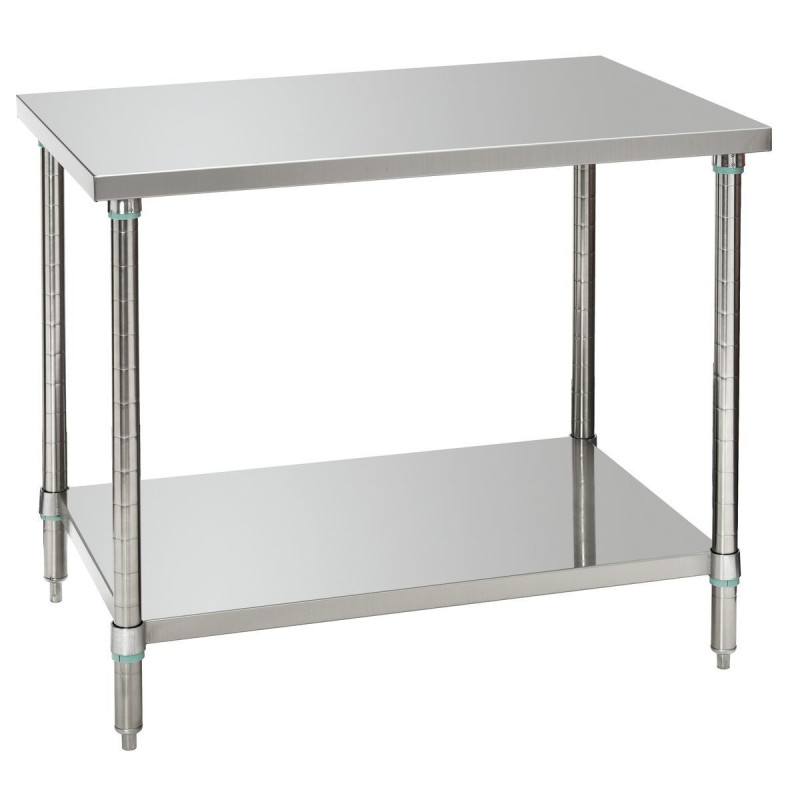 Table de Travail Inox avec Etagère Basse - P 700 mm - L 1000 mm - Bartscher Table de Travail Inox avec Etagère Basse - P 700 mm - L 1000 mm - Bartscher