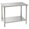 Mesa de Trabajo de Acero Inoxidable con Estante Inferior - P 700 mm - L 1000 mm - Bartscher