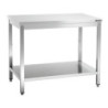 Mesa de Trabajo de Acero Inoxidable con Estante Inferior - P 700 mm - L 1000 mm - Bartscher