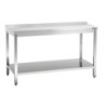 Mesa de Trabajo de Acero Inoxidable con Estante Inferior y Respaldo - P 700 mm - L 1600 mm - Bartscher