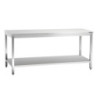 Mesa de Trabajo de Acero Inoxidable con Estante Inferior - P 600 mm - L 1800 mm - Bartscher