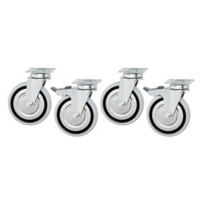 Ruedas para Mueble Inox Bajo y Armario Calefactor - Lote de 4 - Bartscher