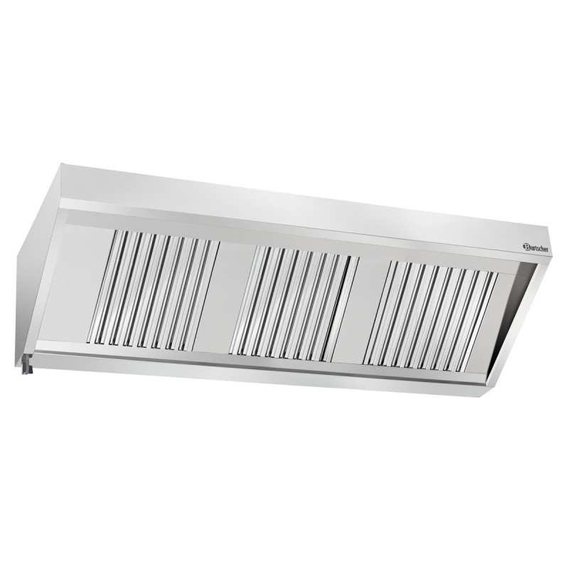 Wall-Mounted Hood with Motor and Lighting - L 1800 x D 700 mm - Bartscher Wall-Mounted Hood with Motor and Lighting - L 1800 x D 700 mm - Bartscher
