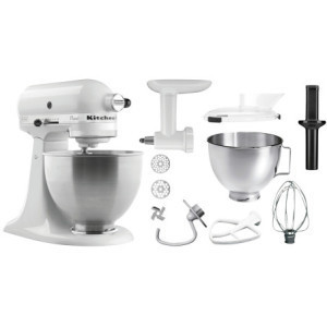 White KitchenAid Mixer with Accessories - 4.28 L - Bartscher