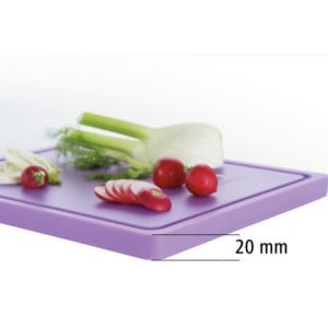 Tabla de cortar 325 x 265 mm - Violeta - 20 mm de grosor - Bartscher