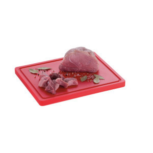 Tabla de cortar 325 x 265 mm - Rojo - 20 mm de grosor - Bartscher