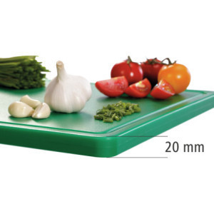Tabla de cortar 530 x 325 mm - Verde - 20 mm de grosor - Bartscher
