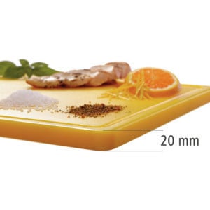 Tabla de cortar 530 x 325 mm - Amarillo - 20 mm de grosor - Bartscher