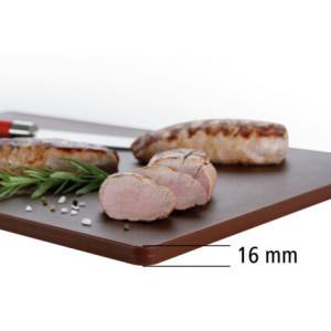 Tabla de cortar 600 x 400 mm - Marrón - 16 mm de grosor - Bartscher