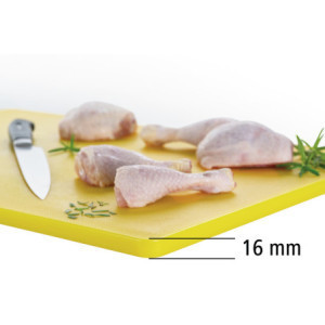 Tabla de cortar 600 x 400 mm - Amarillo - 16 mm de grosor - Bartscher