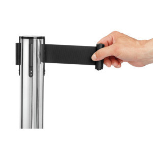 Poste de Balizamiento con Cinta - 1,8 m - Bartscher