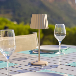 Lámpara de Mesa Táctil LED - Abby Crema - Lumisky