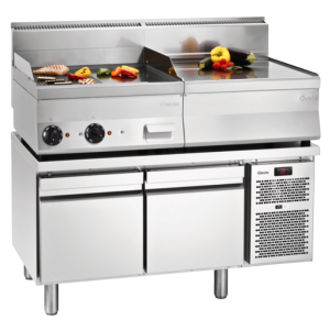 Mesa Refrigerada Positiva 2 Puertas GN 1/1 con Soubassement